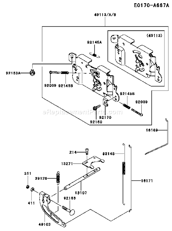 Kawasaki FH580V-DS21 4 Stroke Engine Page C Diagram