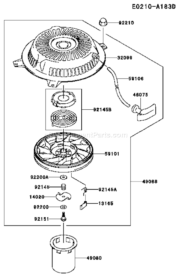 Kawasaki FH580V-DS22 4 Stroke Engine Page K Diagram