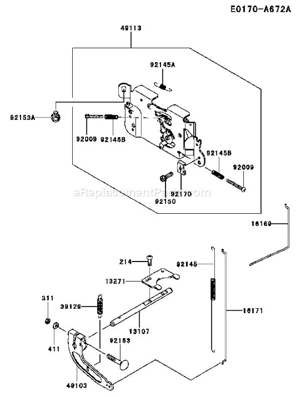 Kawasaki FH580V-ES22 4 Stroke Engine Page C Diagram