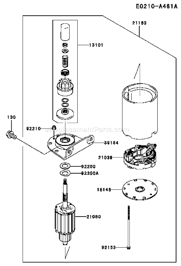 Kawasaki FH580V-ES29 4 Stroke Engine Page K Diagram