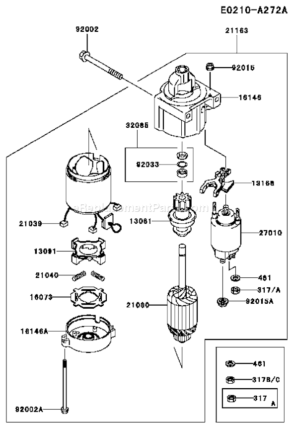 Kawasaki FH601V-CS13 4 Stroke Engine Page K Diagram