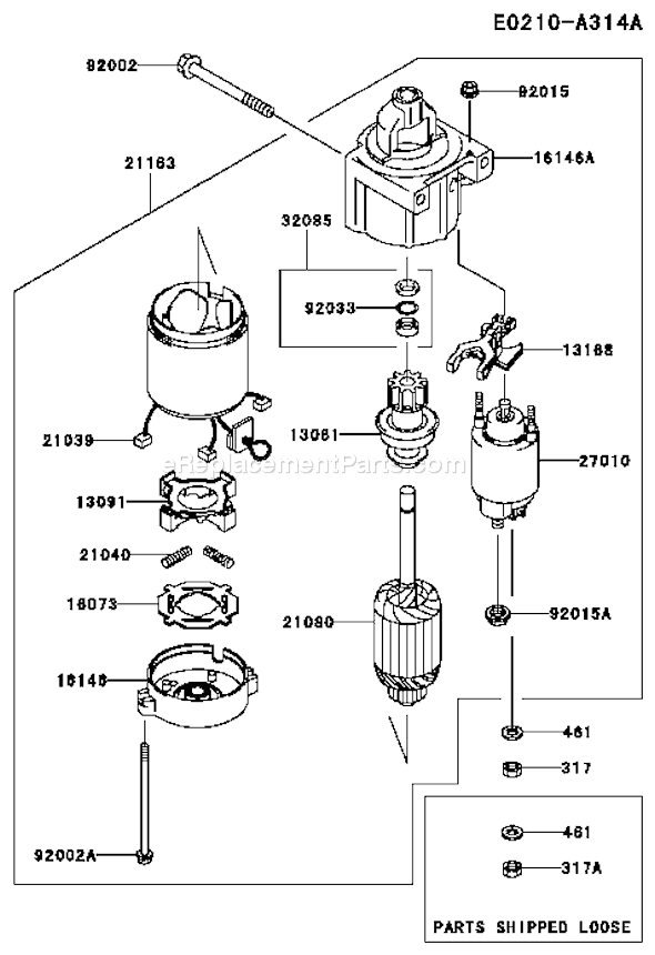Kawasaki FH601V-ES19 4 Stroke Engine Page K Diagram