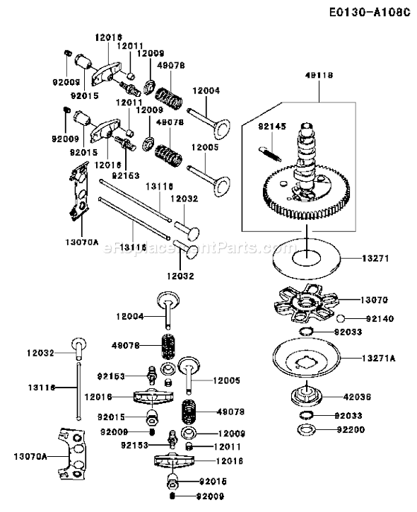Kawasaki FH601V-ES19 4 Stroke Engine Page L Diagram