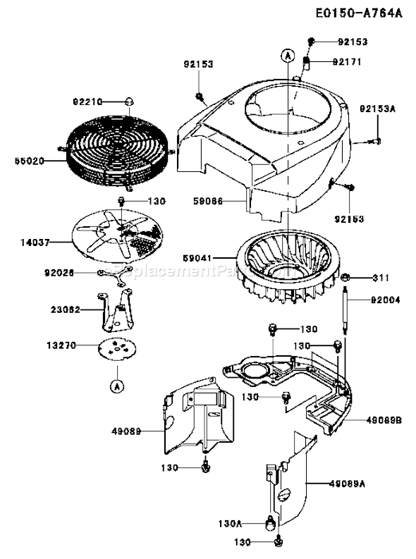 Kawasaki FH601V-ES19 4 Stroke Engine Page D Diagram