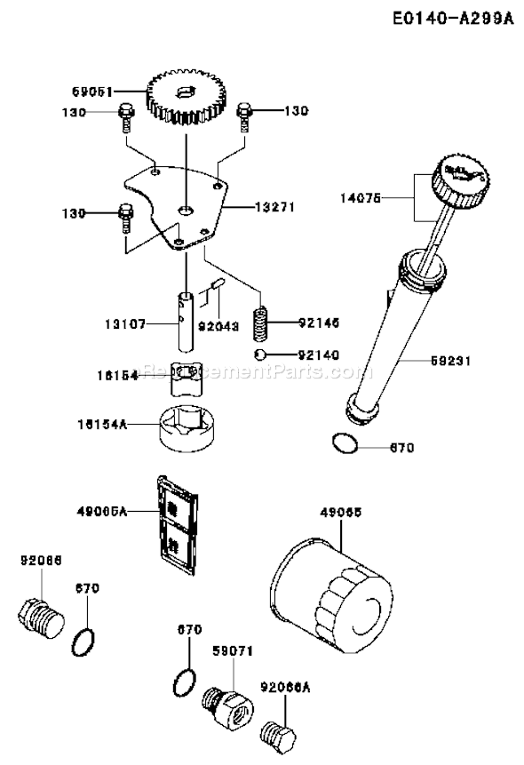 Kawasaki FH601V-ES19 4 Stroke Engine Page I Diagram