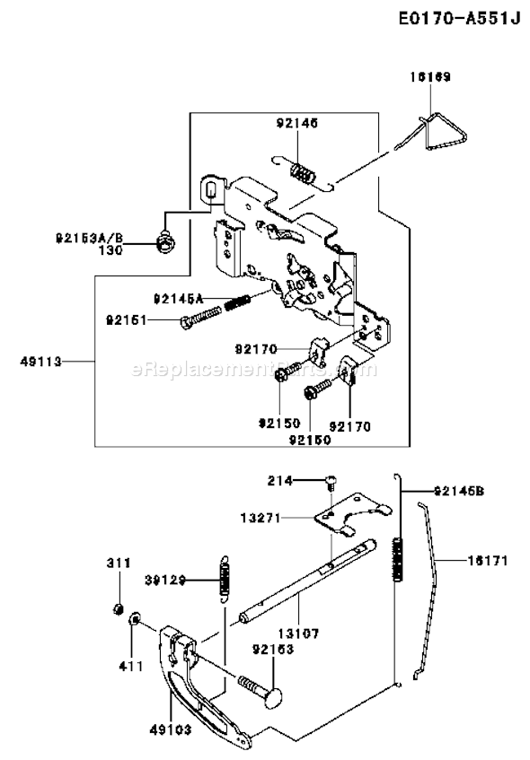 Kawasaki FH601V-FS01 4 Stroke Engine Page C Diagram