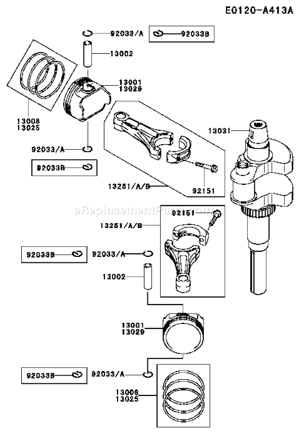 Kawasaki FH601V-KS06 4 Stroke Engine Page J Diagram