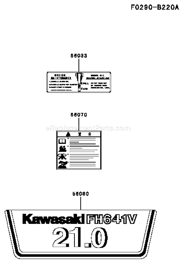 Kawasaki FH641V-AG80 4 Stroke Engine Page H Diagram