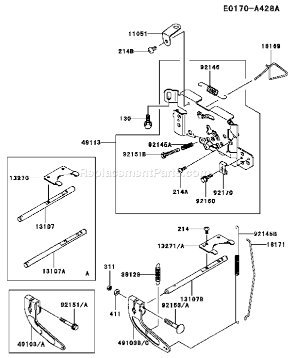 Kawasaki FH641V-AS05 4 Stroke Engine Page C Diagram