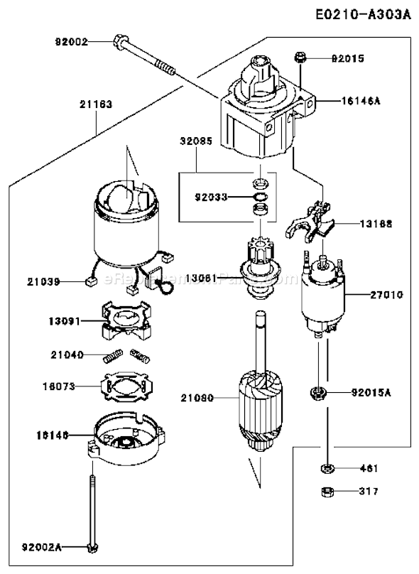 Kawasaki FH641V-DS15 4 Stroke Engine Page K Diagram