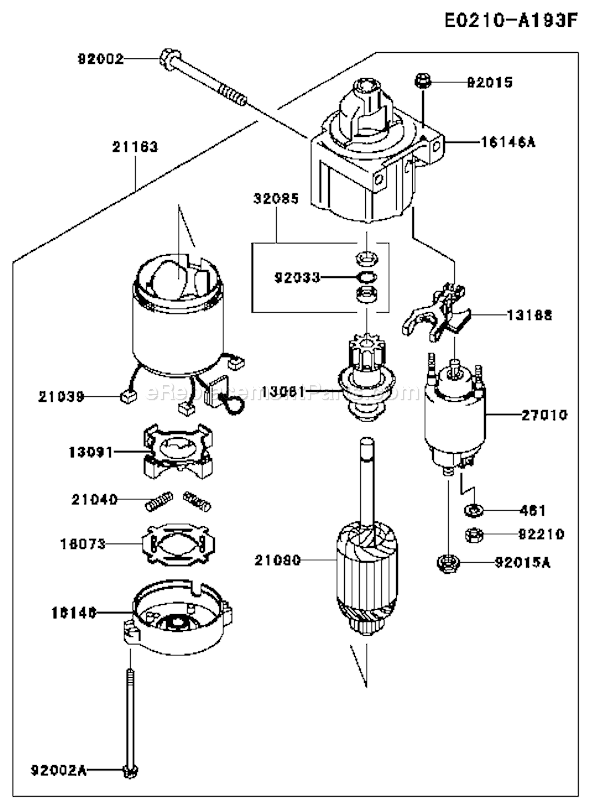 Kawasaki FH641V-HS06 4 Stroke Engine Page K Diagram