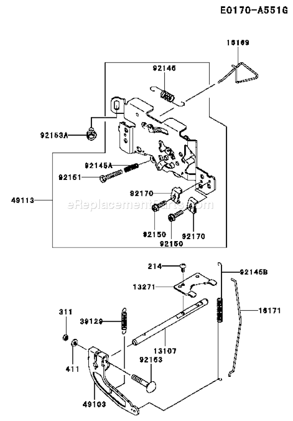Kawasaki FH680V-AS39 4 Stroke Engine Page C Diagram