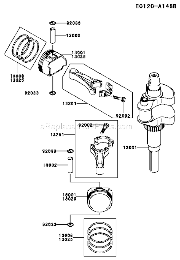 Kawasaki FH721V-BS09 4 Stroke Engine Page J Diagram