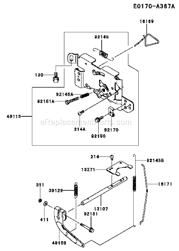 Kawasaki FH721V-BS09 4 Stroke Engine Page C Diagram