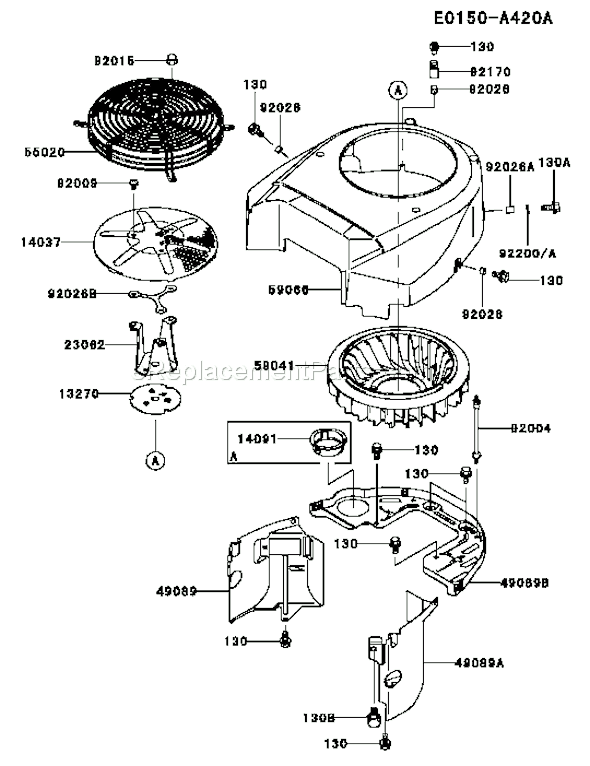 Kawasaki FH721V-BS09 4 Stroke Engine Page D Diagram