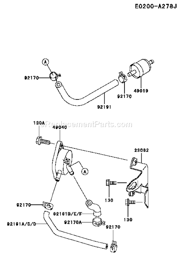 Kawasaki FH721V-BS09 4 Stroke Engine Page G Diagram