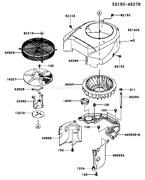 Kawasaki FH721V-BS17 4 Stroke Engine Page D Diagram