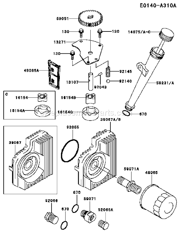 Kawasaki FH721V-DS09 4 Stroke Engine Page I Diagram
