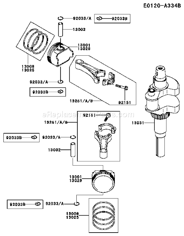 Kawasaki FH721V-HS21 4 Stroke Engine Page J Diagram