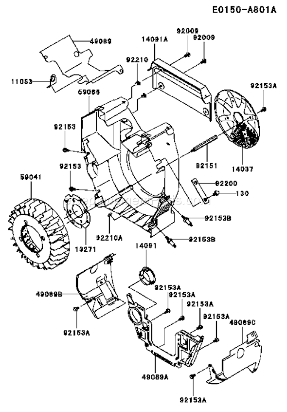 Kawasaki FH770D-AS05 4 Stroke Engine Page D Diagram