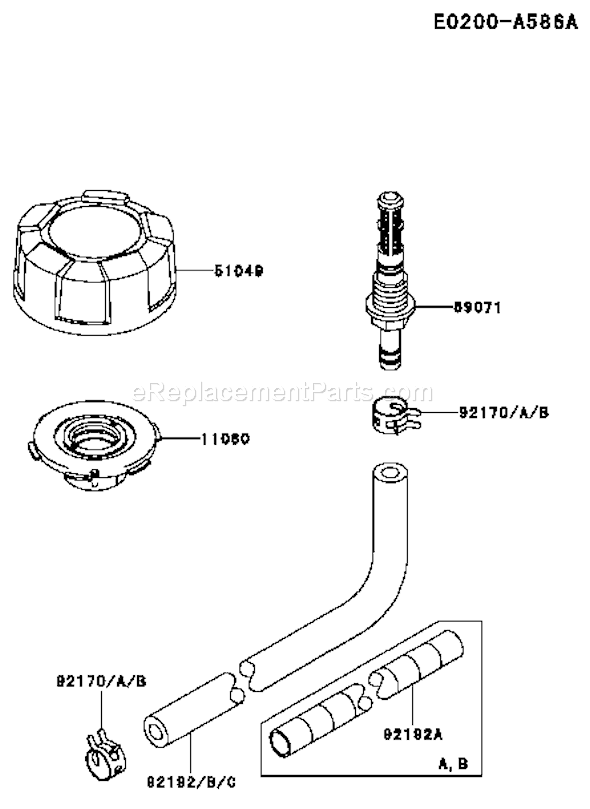 Kawasaki FJ180V-AS04 4 Stroke Engine Page H Diagram