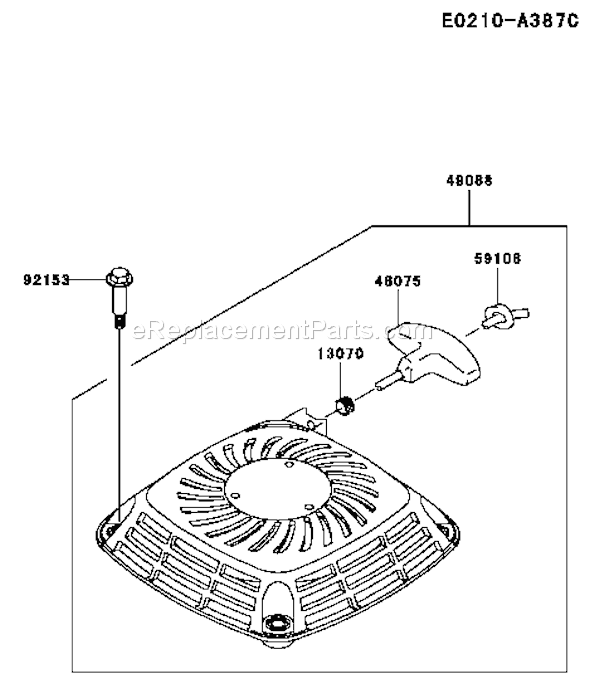 Kawasaki FJ180V-DS08 4 Stroke Engine Page K Diagram