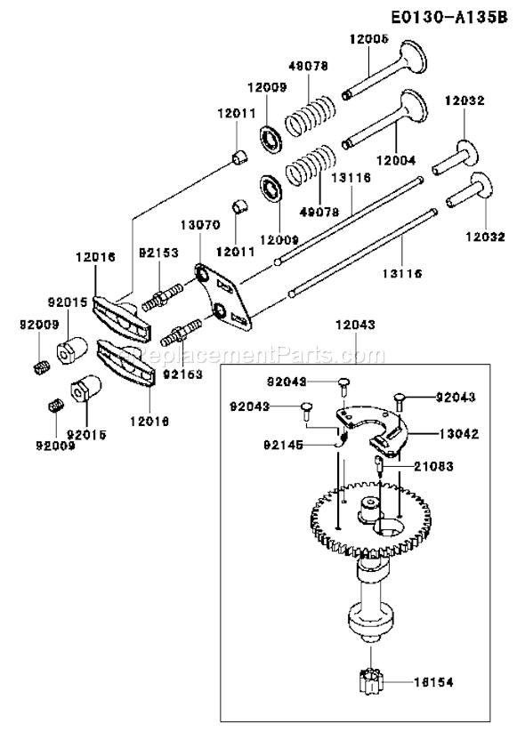 Kawasaki FJ180V-DS54 4 Stroke Engine Page M Diagram