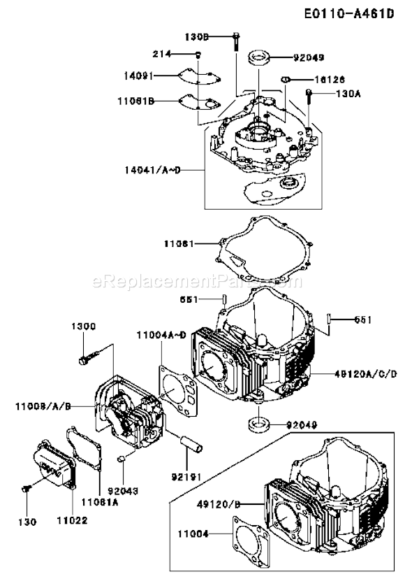 Kawasaki FJ180V-AS09 4 Stroke Engine Page E Diagram