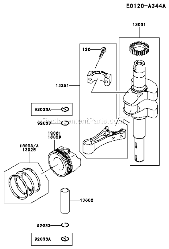 Kawasaki FJ180V-AS24 4 Stroke Engine Page K Diagram