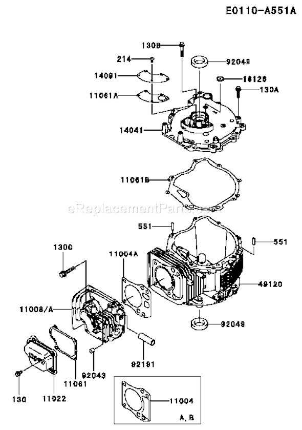 Kawasaki FJ180V-BS04 4 Stroke Engine Page F Diagram