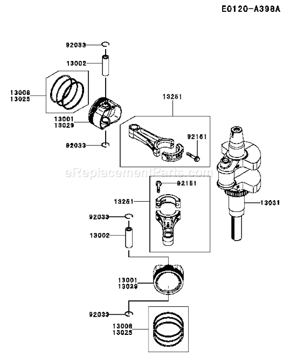 Kawasaki FR691V-AS00 4 Stroke Engine Page I Diagram