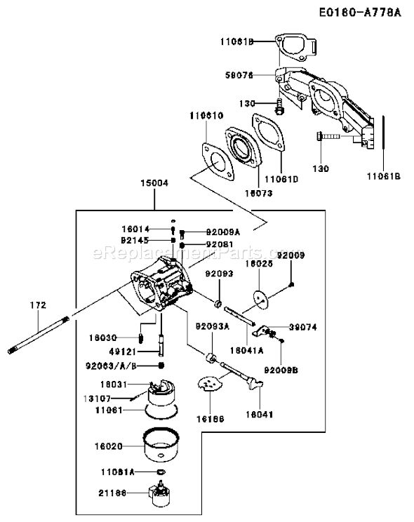 Kawasaki FR691V-AS05 4 Stroke Engine Page B Diagram