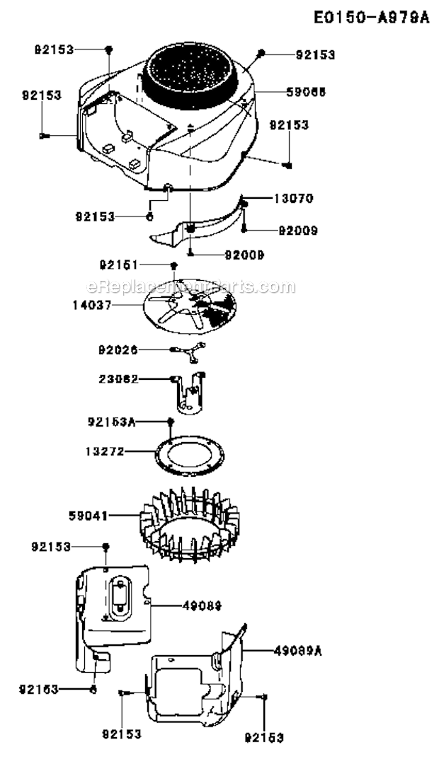 Kawasaki FR730V-BS15 4 Stroke Engine Cooling_Equipment Diagram