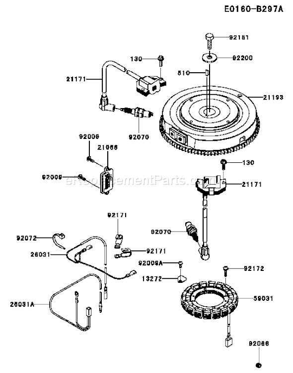 Kawasaki FX691V-AS00 4 Stroke Engine Page F Diagram