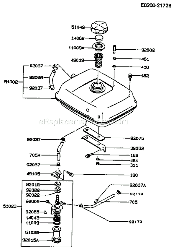 Kawasaki FZ340G-CS00 4 Stroke Engine Page G Diagram