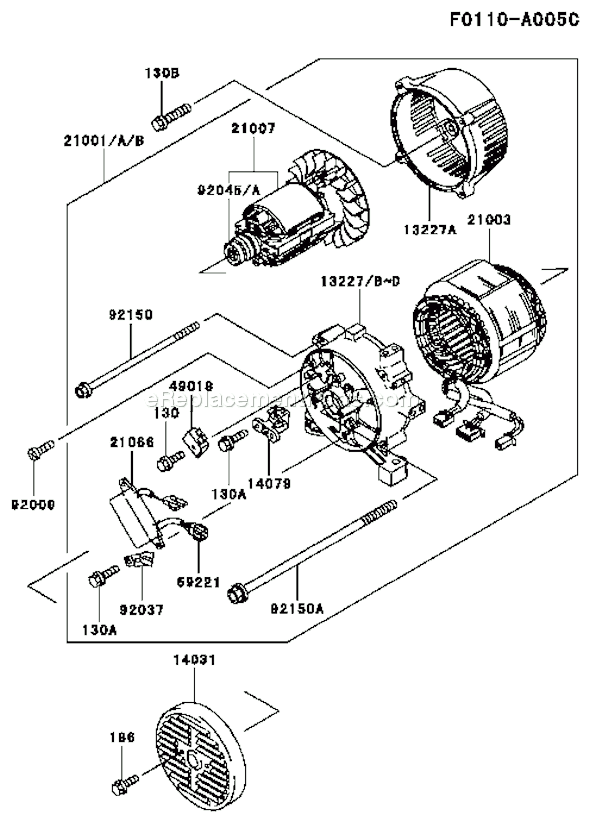 Kawasaki GE2200A-CS01 Generator Page J Diagram