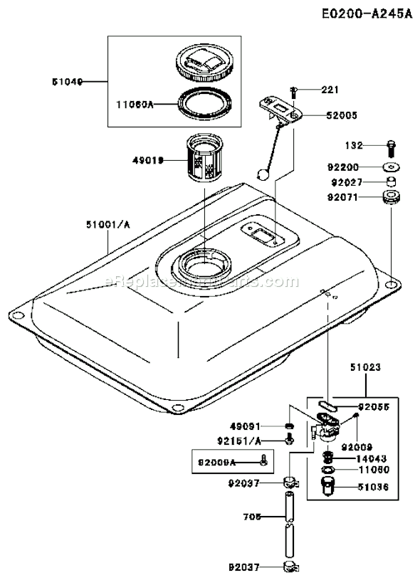 Kawasaki GE2200A-DS01 Generator Page I Diagram