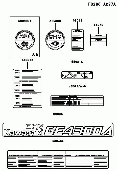 Kawasaki GER30A-DS01 Generator Page K Diagram