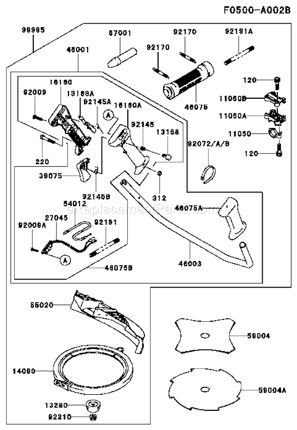 Kawasaki KBL26A-AS01 (HA026F) String Trimmer Page J Diagram