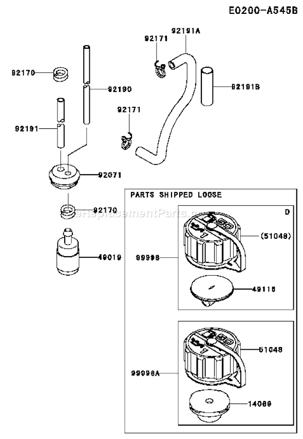 Kawasaki TEX45D-DC63 2 Stroke Engine Page G Diagram