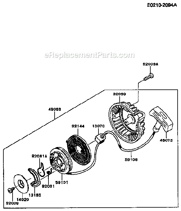 Kawasaki TF022D-AS02 2 Stroke Engine Page L Diagram