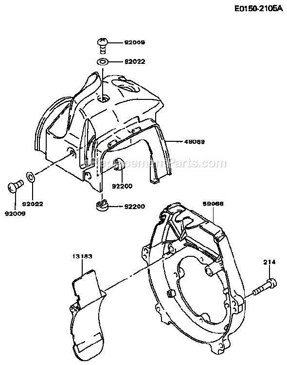 Kawasaki TF022D-AS02 2 Stroke Engine Page E Diagram