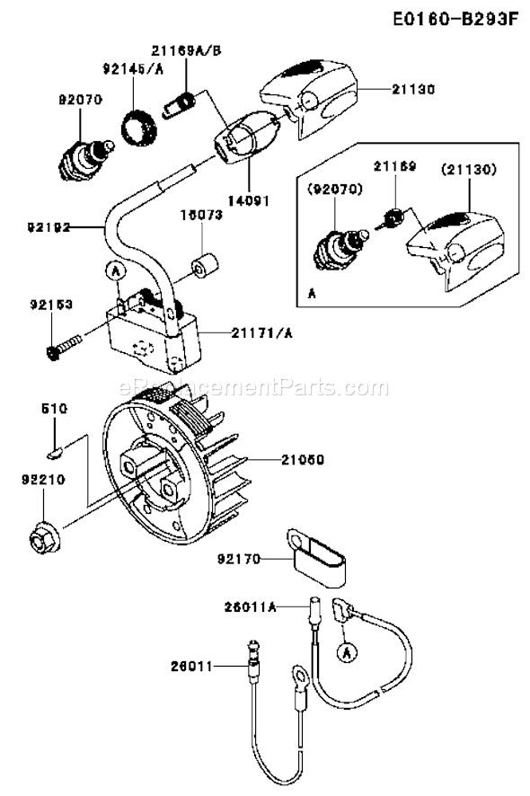 Kawasaki TJ027E-BC00 2 Stroke Engine Page E Diagram