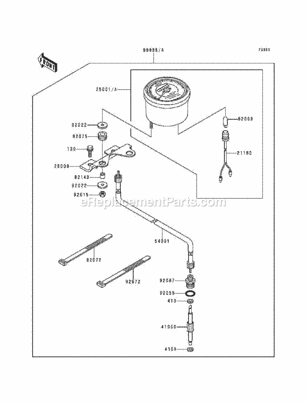 Kawasaki KLF220-A8 (1995) Bayou 220 ATV Parts Diagram