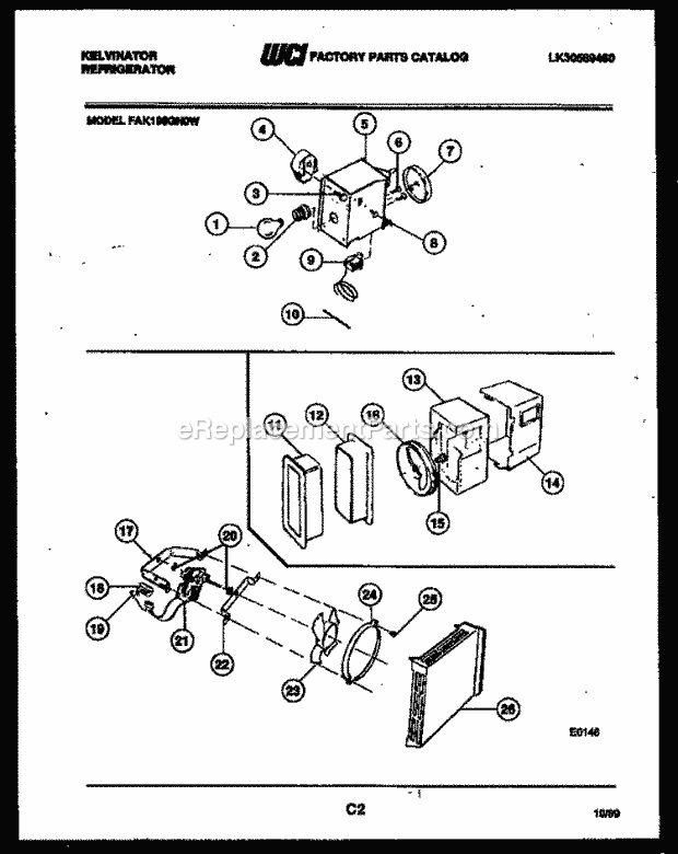 Kelvinator FAK190GN0F Side-By-Side Refrigerator - Side by Side - Lk30589460 Refrigerator Control Assembly, Damp Diagram