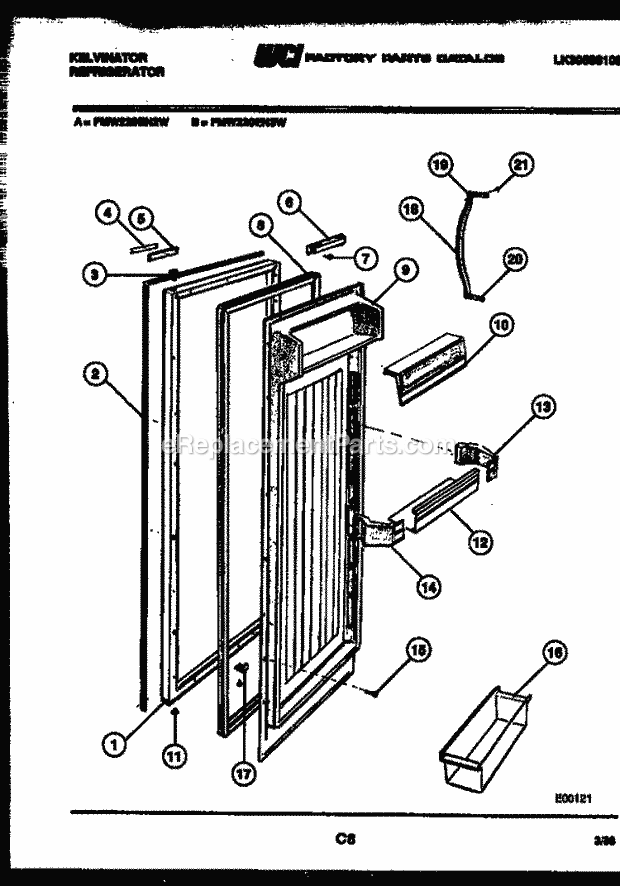 Kelvinator FMW220EN2D Side-By-Side Refrigerator-Side by Side - Lk30588100 Refrigerator Door Parts Diagram