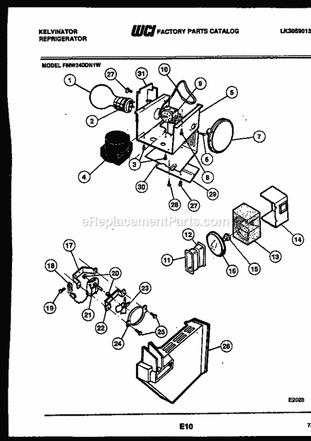 Kelvinator FMW240DN1T Side-By-Side Refrigerator - Lk30590150 Refrigerator Control Assembly, Damp Diagram