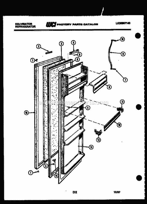 Kelvinator FSK190EN0V Side-By-Side Refrigerator Side by Side - Lk30587140 Page C Diagram