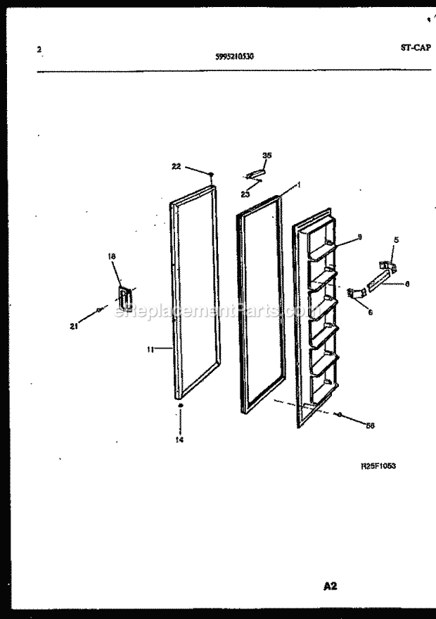 Kelvinator FSK190JN1W Side-By-Side Side-By-Side Refrigerator - 5995210530 Page D Diagram