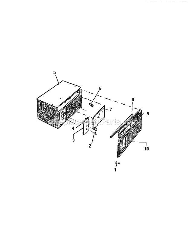 Kelvinator S2-06B1E Room Air Conditioner - K1790-97 Cabinet, Front, Wrapper Diagram